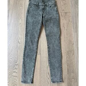 7 For All Mankind Women’s Jeans 24 Gray Olive Stretch Denim USA
